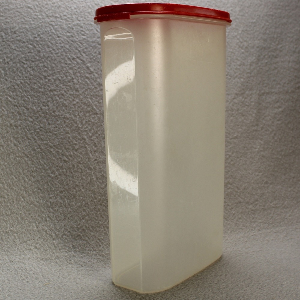 Tupperware Modular Mate Oval 5 Container Red Lid 12.25 Cup Good Vintage Storage